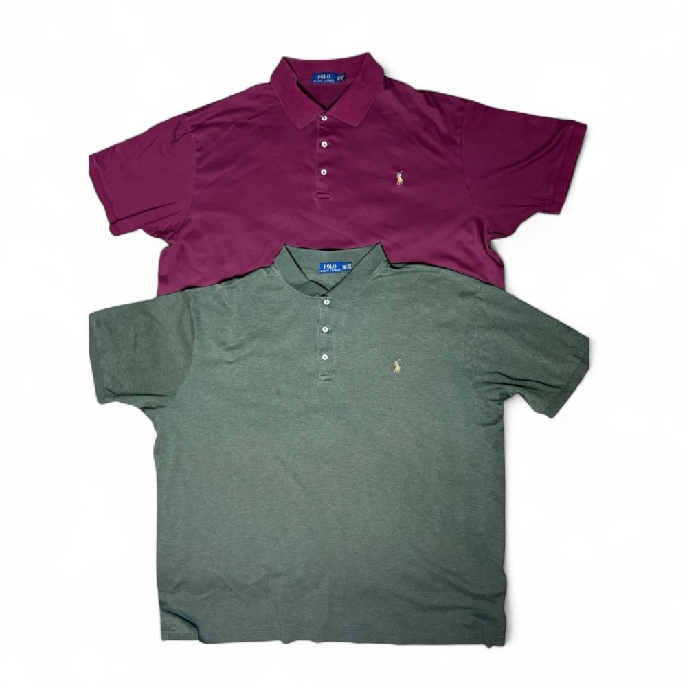 Ralph Lauren Men's Polo Shirts Deep Purple Forest Green 3XB 3X Big